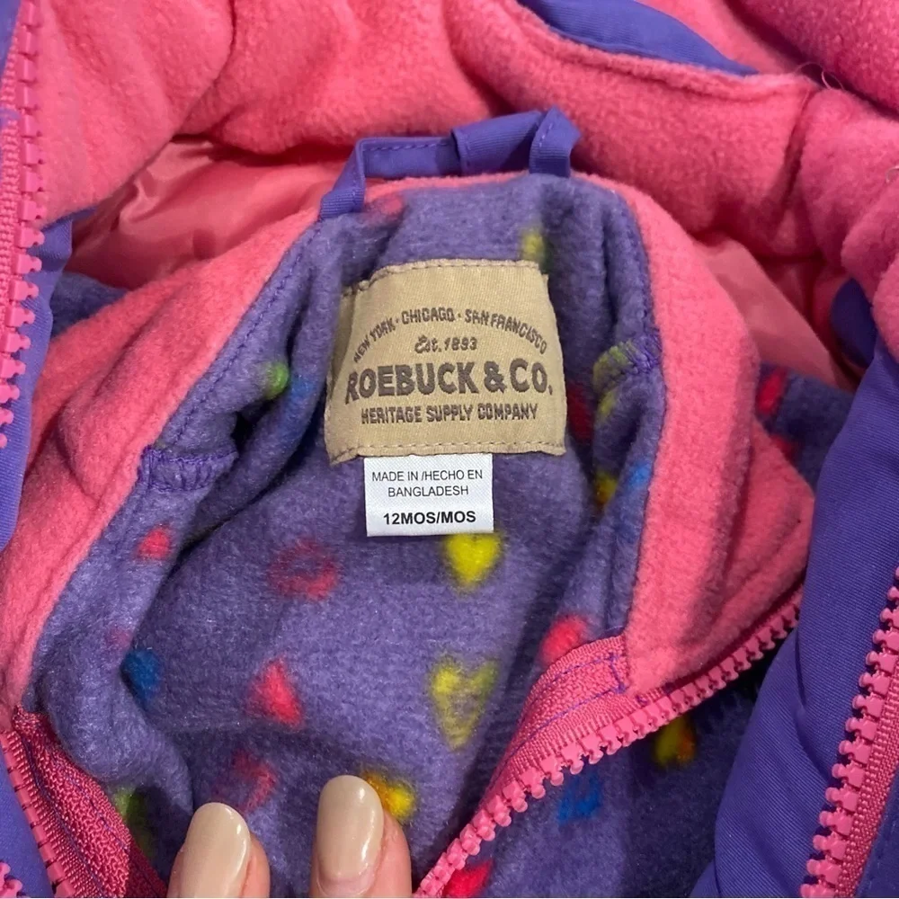 Roebuck & Co. Girls 3 in 1 System Jacket Pink / Purple NWT 12 months waterproof